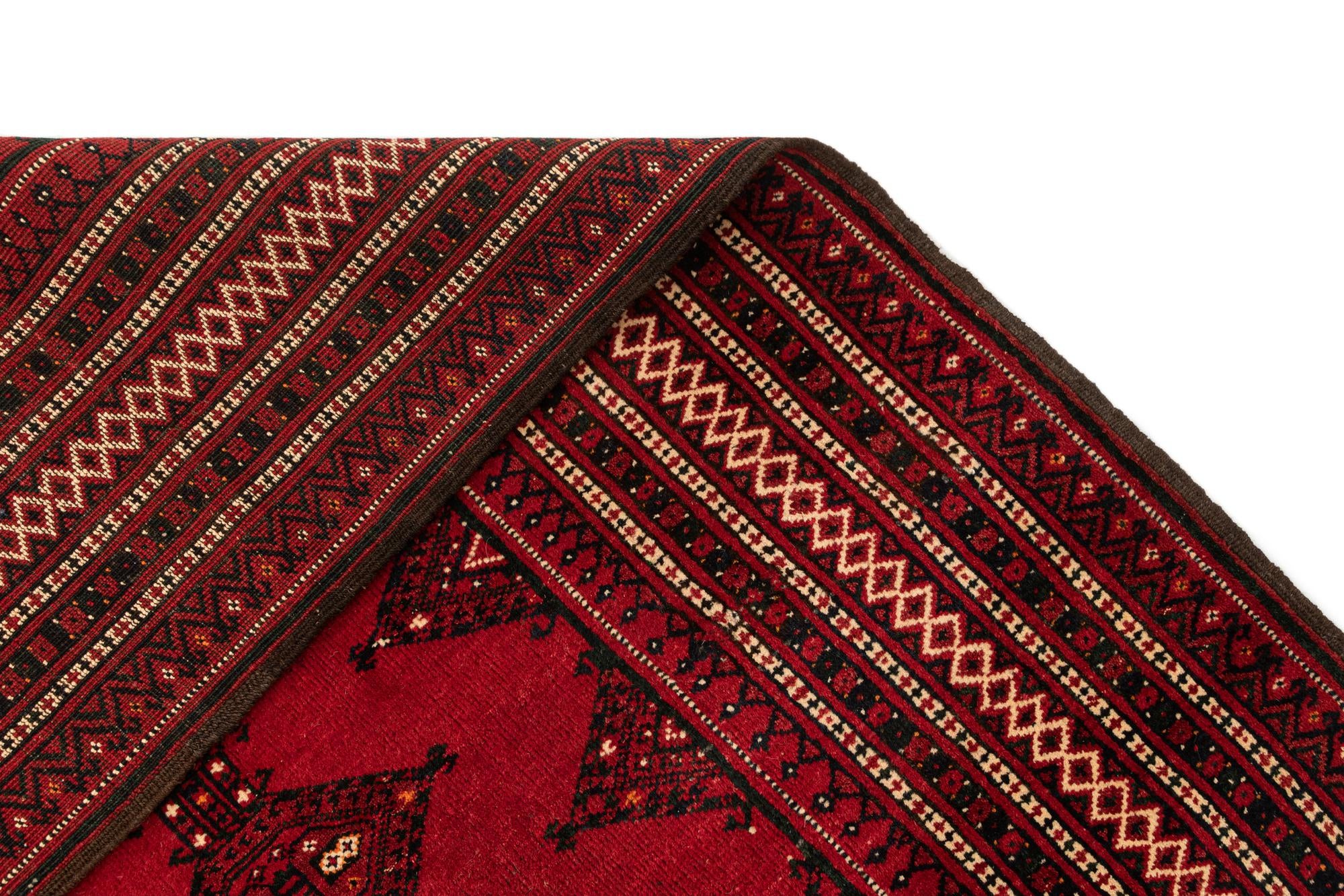3' 10 x 6' 10 Hand Knotted Afghan Akhche Wool Rug