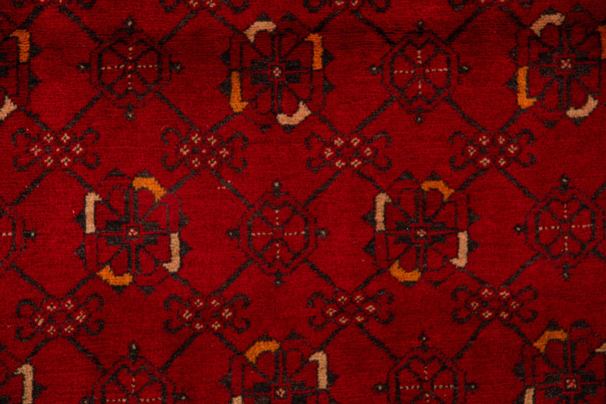 3' 2 x 6' 3 Hand Knotted Afghan Akhche Wool Rug
