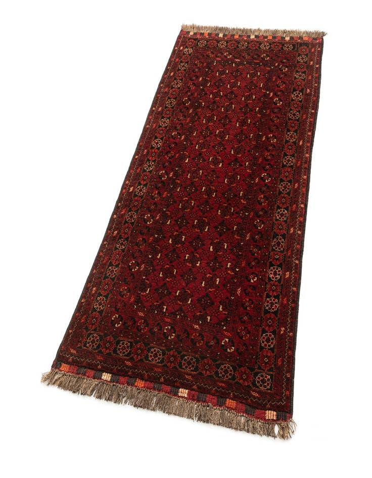 Detail image of 3' 5 x 6' 3  Hand Knotted Afghan Akhche Wool Rug