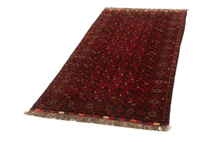 Detail image of 3' 5 x 6' 3 Hand Knotted Afghan Akhche Wool Rug