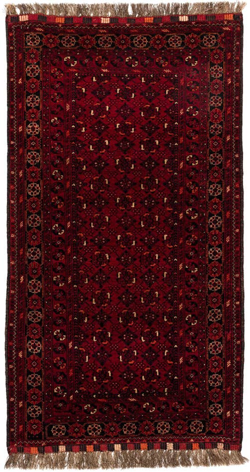 Detail image of 3' 5 x 6' 3 Hand Knotted Afghan Akhche Wool Rug