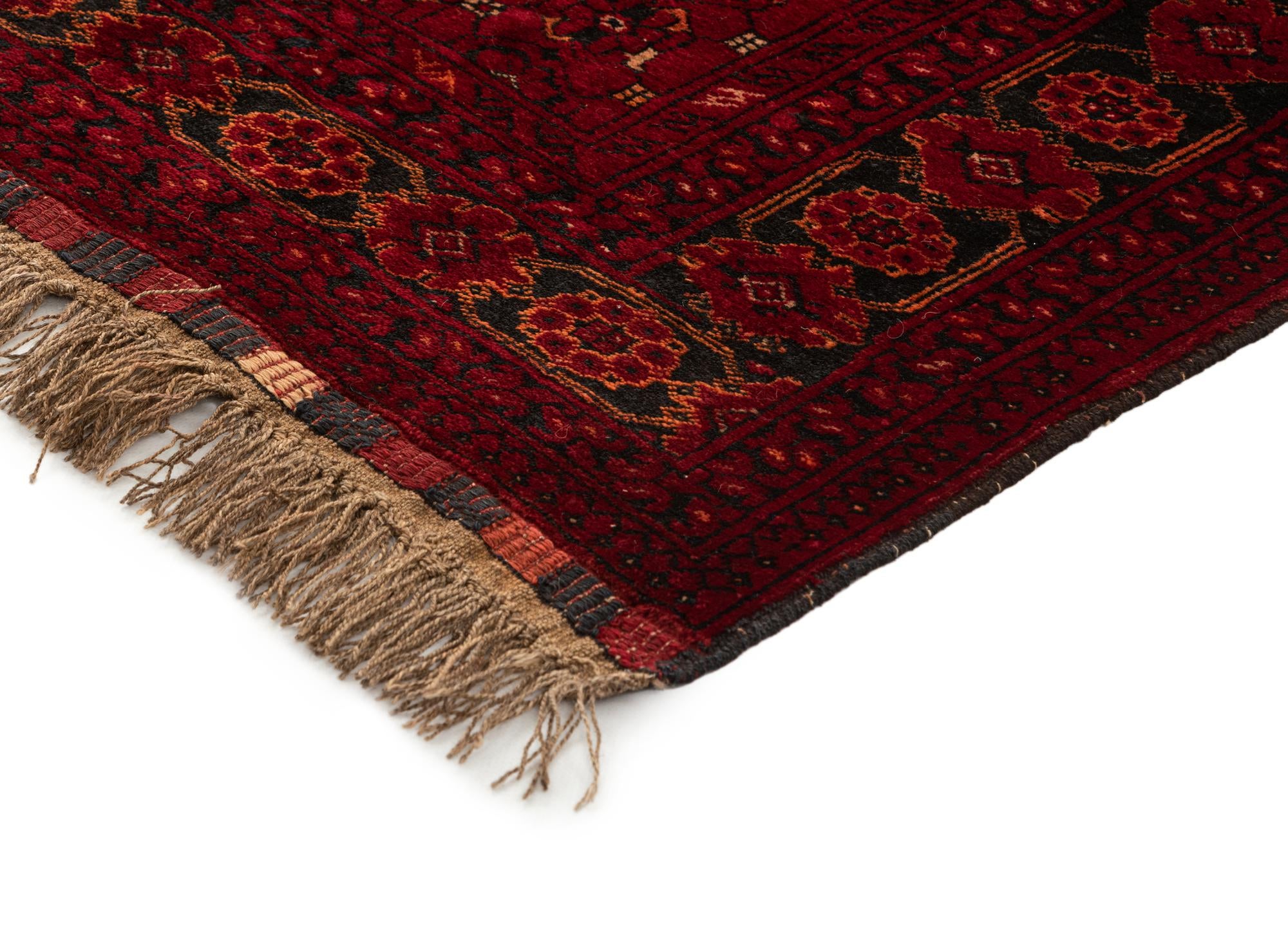3' 5 x 6' 2 Hand Knotted Afghan Akhche Wool Rug