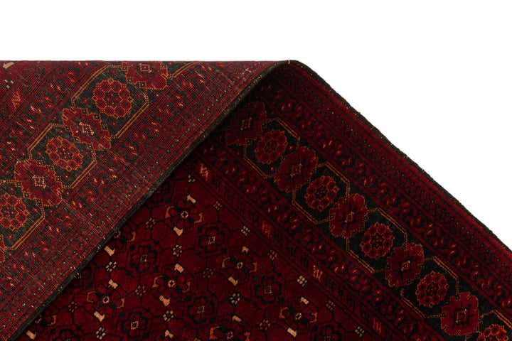 3' 5 x 6' 2 Hand Knotted Afghan Akhche Wool Rug