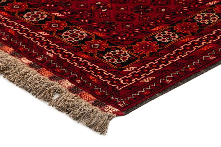 4' 1 x 6' 9 Hand Knotted Afghan Akhche Wool Rug