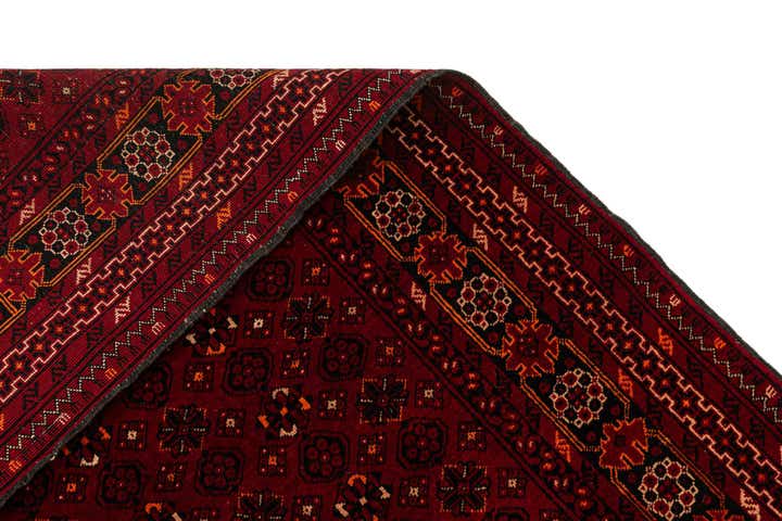 4' 1 x 6' 9 Hand Knotted Afghan Akhche Wool Rug
