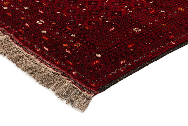 Detail image of 4' 3 x 6' 6 Hand Knotted Afghan Akhche Oriental Wool Rug