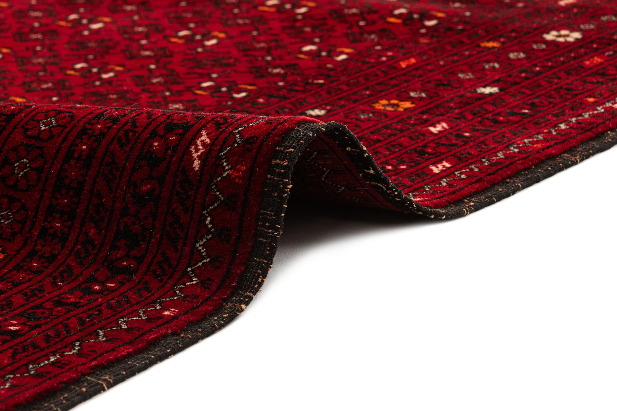 4' 3 x 6' 6 Hand Knotted Afghan Akhche Oriental Wool Rug