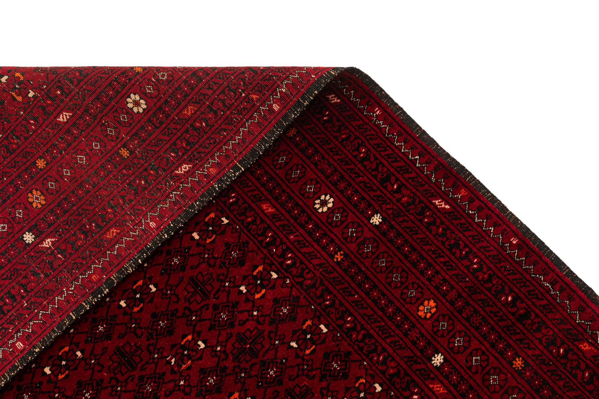 4' 3 x 6' 6 Hand Knotted Afghan Akhche Oriental Wool Rug