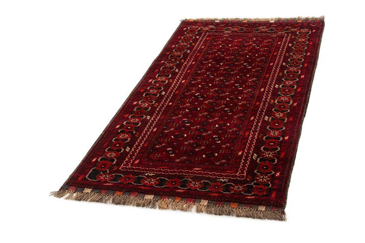 Detail image of 3' 5 x 6' 5 Hand Knotted Afghan Akhche Wool Rug