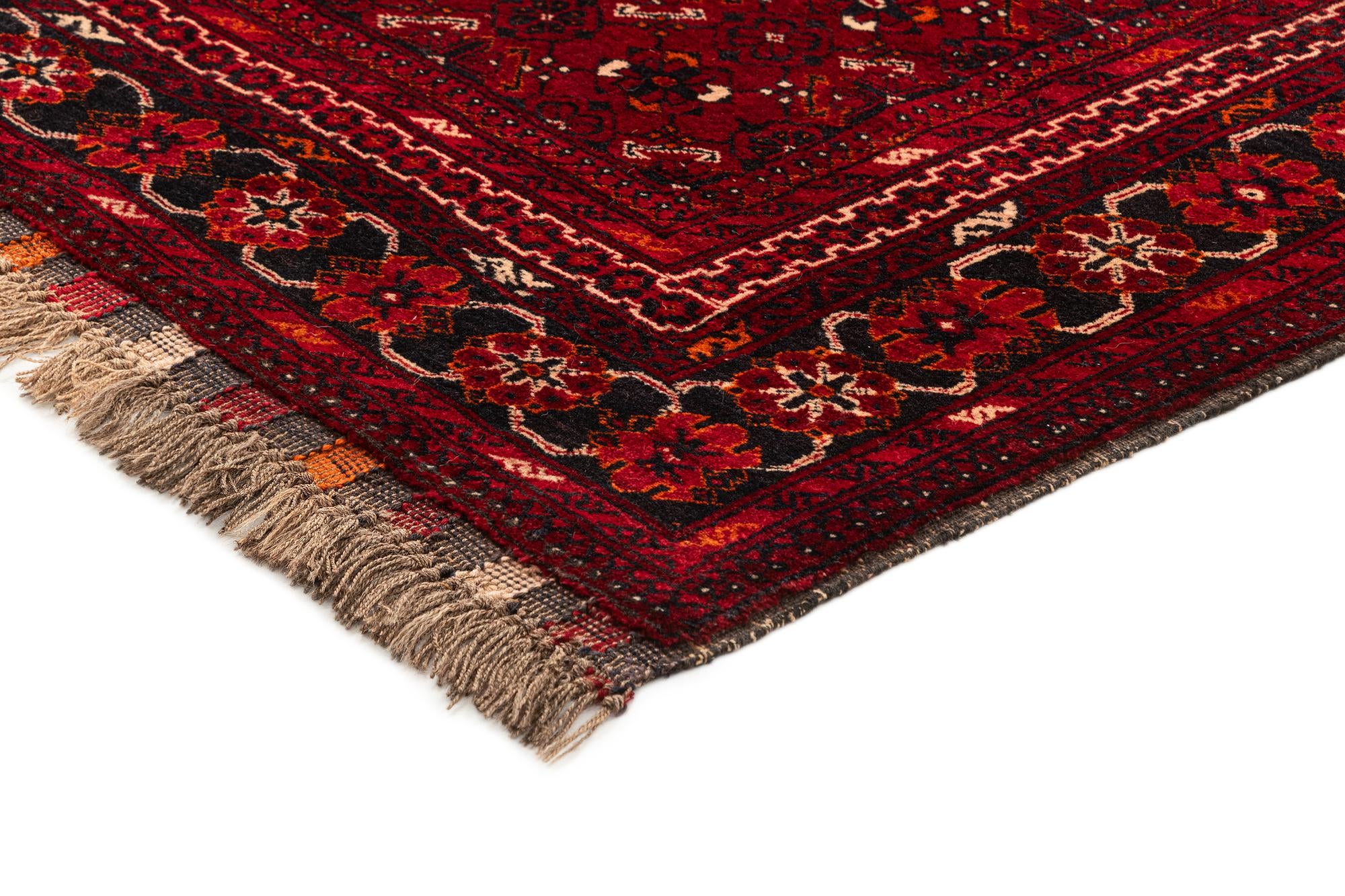 3' 5 x 6' 5 Hand Knotted Afghan Akhche Wool Rug