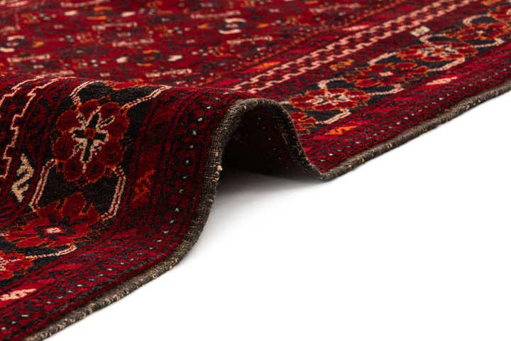 3' 5 x 6' 5 Hand Knotted Afghan Akhche Wool Rug
