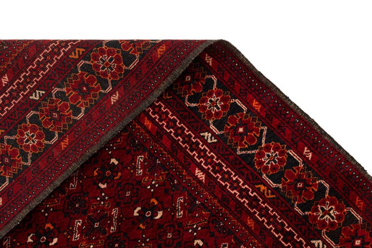 Detail image of 3' 5 x 6' 5 Hand Knotted Afghan Akhche Wool Rug