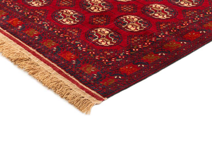 Detail image of 3' 4 x 5' 10 Hand Knotted Afghan Akhche Wool Rug