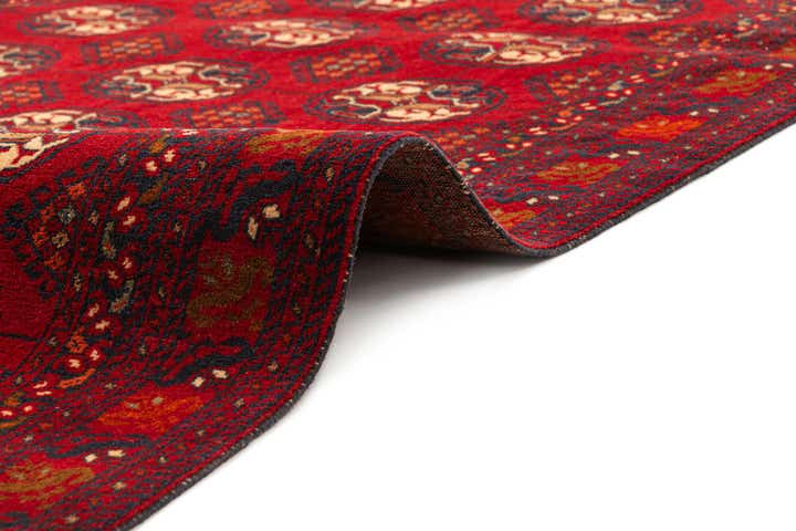 3' 4 x 5' 10 Hand Knotted Afghan Akhche Wool Rug