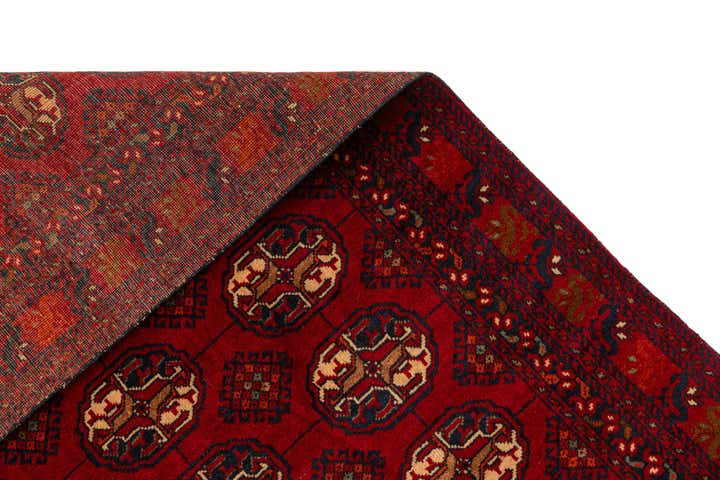 3' 4 x 5' 10 Hand Knotted Afghan Akhche Wool Rug