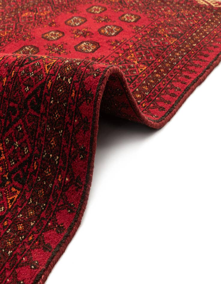 Detail image of 3' 4 x 6'  Hand Knotted Afghan Akhche Wool Rug