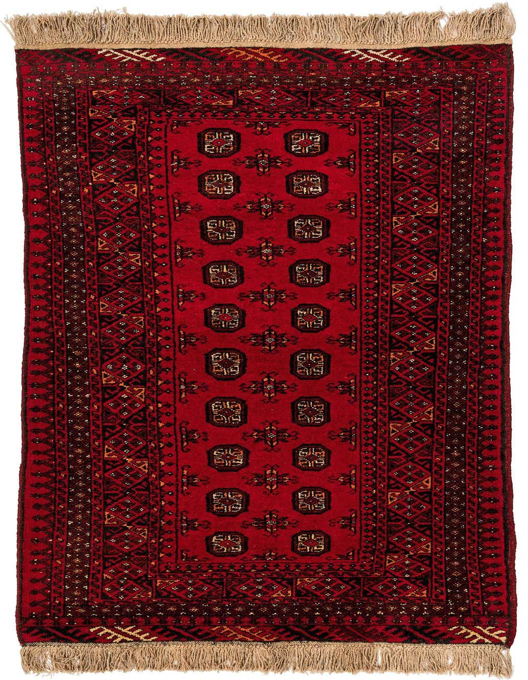 3' 4 x 6' Hand Knotted Afghan Akhche Wool Rug