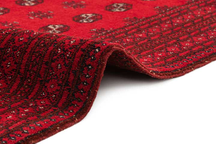 3' 7 x 6' 7 Hand Knotted Afghan Akhche Wool Rug
