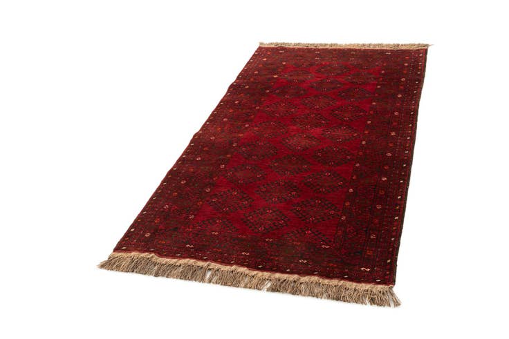 Detail image of 3' 5 x 6' 2 Hand Knotted Afghan Akhche Wool Rug