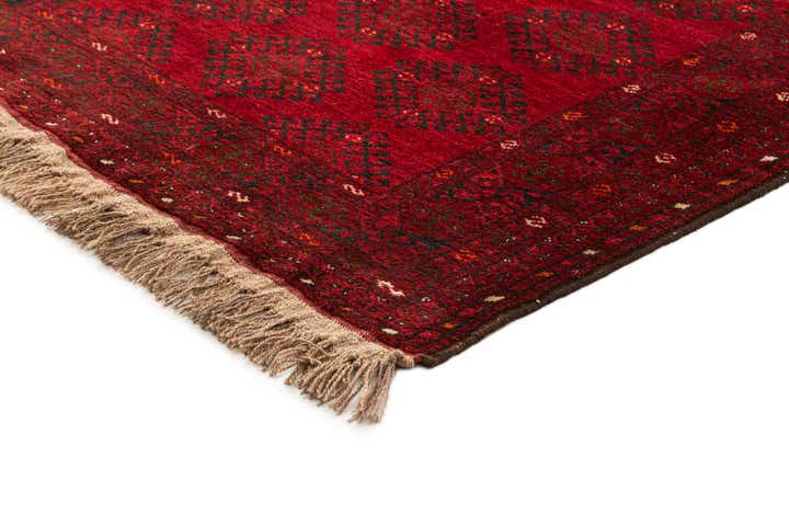 3' 5 x 6' 2 Hand Knotted Afghan Akhche Wool Rug