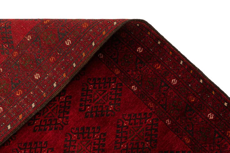 Detail image of 3' 5 x 6' 2 Hand Knotted Afghan Akhche Wool Rug