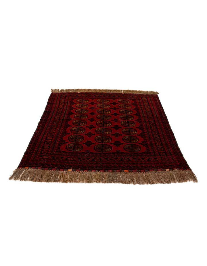 5' 2 x 7' 6 Hand Knotted Afghan Akhche Oriental Wool Rug