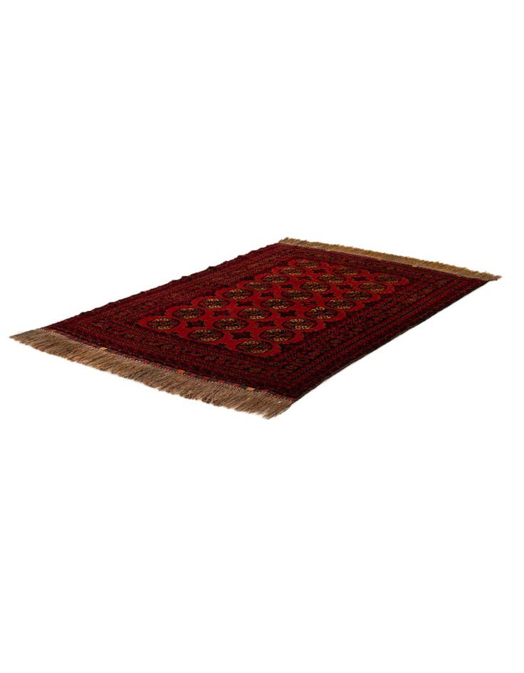 Detail image of 5' 2 x 7' 6  Hand Knotted Afghan Akhche Oriental Wool Rug