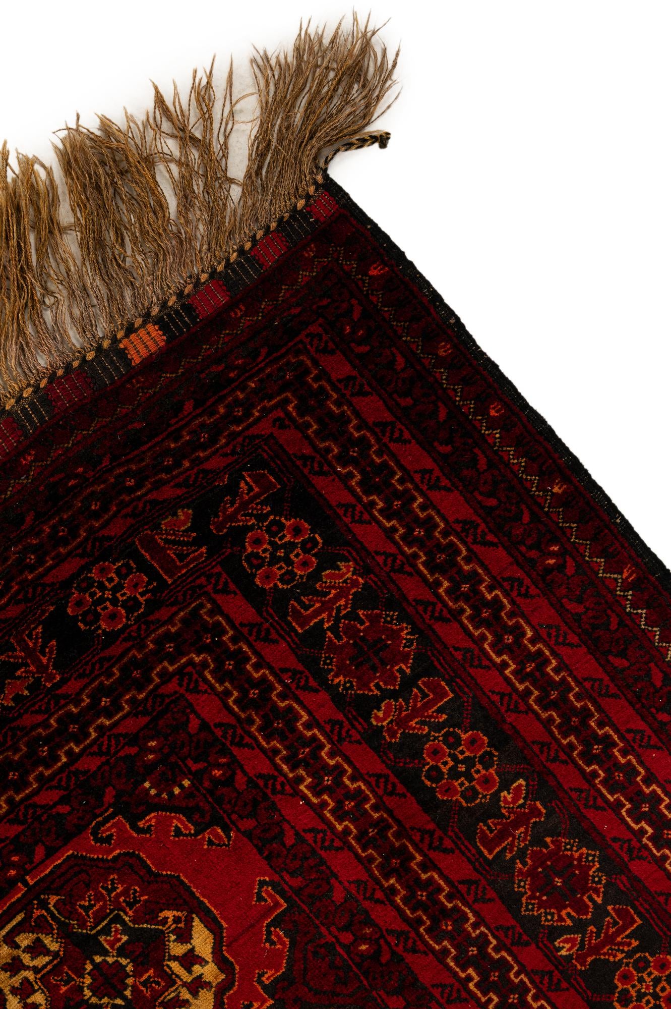 5' 2 x 7' 6 Hand Knotted Afghan Akhche Oriental Wool Rug