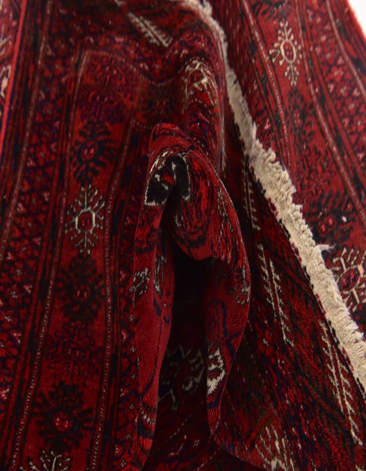 Detail image of 2' 10 x 4' 5 Hand Knotted Afghan Akhche Oriental Wool Rug