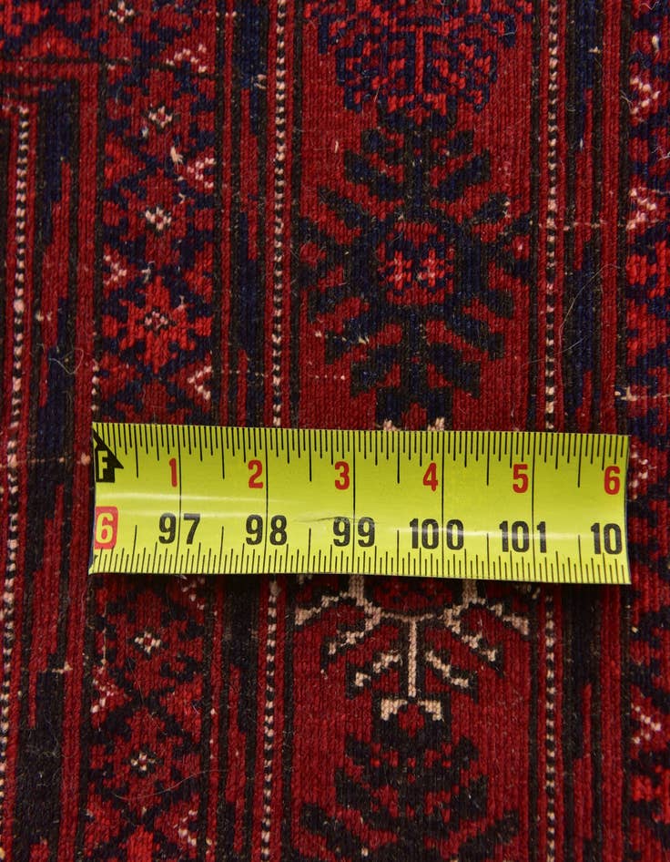 Detail image of 2' 10 x 4' 5 Hand Knotted Afghan Akhche Oriental Wool Rug