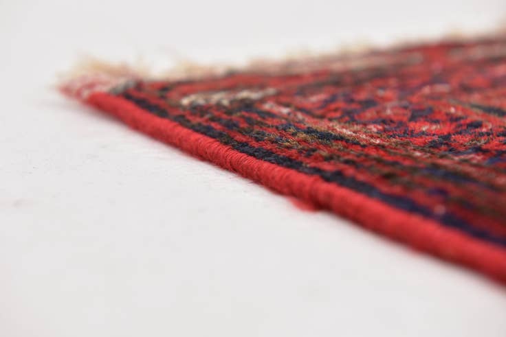 Detail image of 2' 10 x 4' 5 Hand Knotted Afghan Akhche Oriental Wool Rug