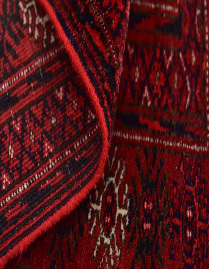 Detail image of 2' 10 x 4' 5 Hand Knotted Afghan Akhche Oriental Wool Rug