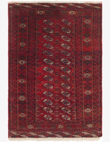 2' 10 x 4' 5 Hand Knotted Afghan Akhche Oriental Wool Rug