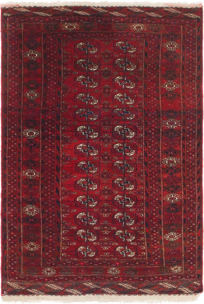 2' 10 x 4' 5 Hand Knotted Afghan Akhche Oriental Wool Rug