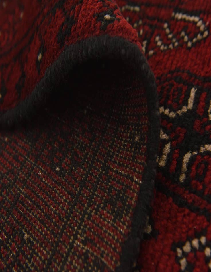 Detail image of 3' 3 x 4' 7  Hand Knotted Afghan Akhche Wool Rug