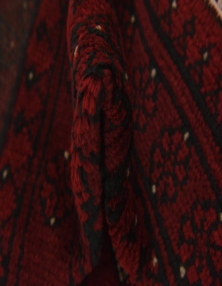 Detail image of 3' 3 x 4' 7  Hand Knotted Afghan Akhche Wool Rug