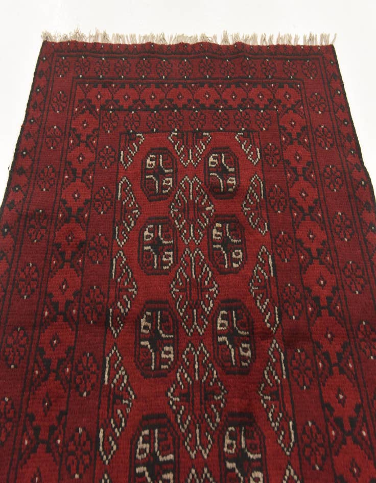 Detail image of 3' 3 x 4' 7  Hand Knotted Afghan Akhche Wool Rug