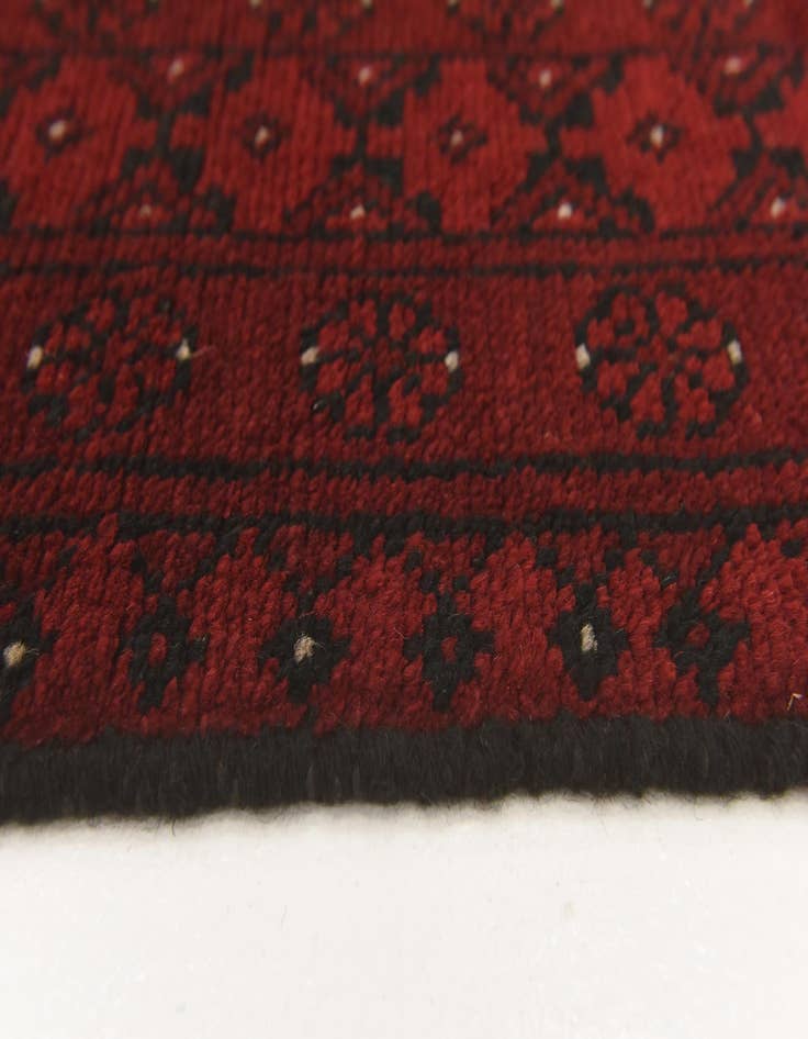 Detail image of 3' 3 x 4' 7  Hand Knotted Afghan Akhche Wool Rug