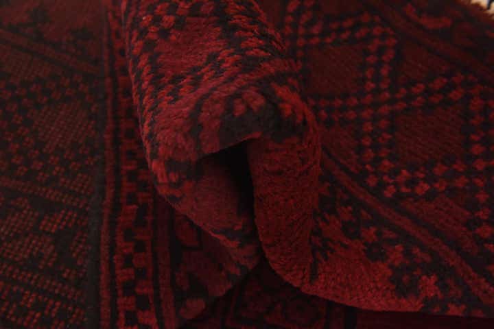 3' 5 x 5' 1 Hand Knotted Afghan Akhche Wool Rug