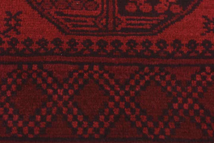 3' 5 x 5' 1 Hand Knotted Afghan Akhche Wool Rug