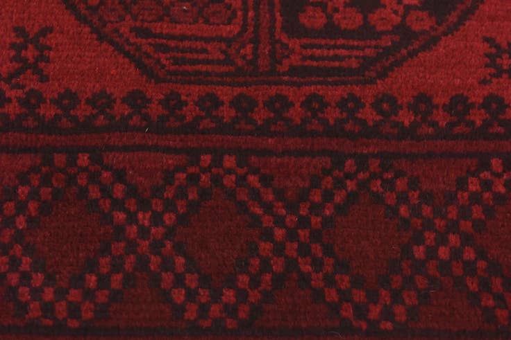 Detail image of 3' 5 x 5' 1 Hand Knotted Afghan Akhche Wool Rug