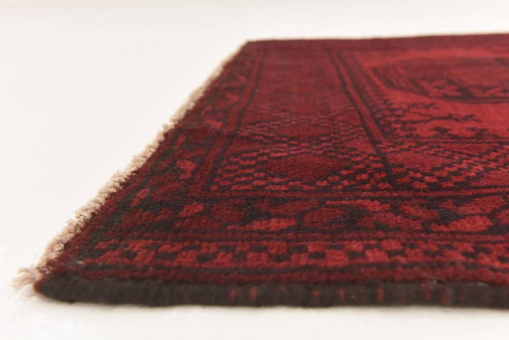 Detail image of 3' 5 x 5' 1 Hand Knotted Afghan Akhche Wool Rug
