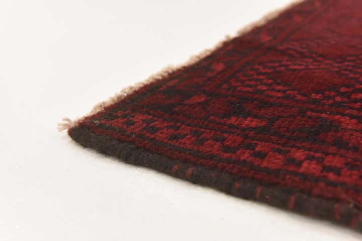 3' 5 x 5' 1 Hand Knotted Afghan Akhche Wool Rug