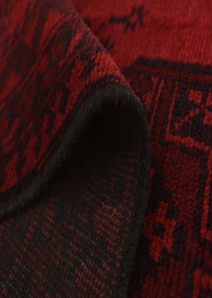 3' 4 x 5' 3 Hand Knotted Afghan Akhche Wool Rug
