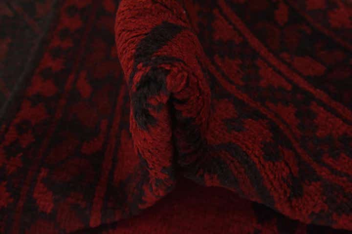 3' 4 x 5' 3 Hand Knotted Afghan Akhche Wool Rug
