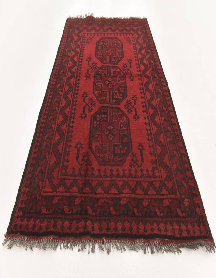 Detail image of 3' 4 x 5' 3 Hand Knotted Afghan Akhche Wool Rug