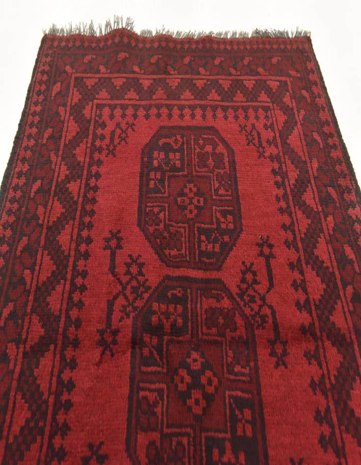 Detail image of 3' 4 x 5' 3 Hand Knotted Afghan Akhche Wool Rug