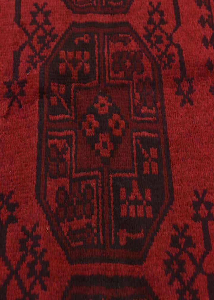 3' 4 x 5' 3 Hand Knotted Afghan Akhche Wool Rug