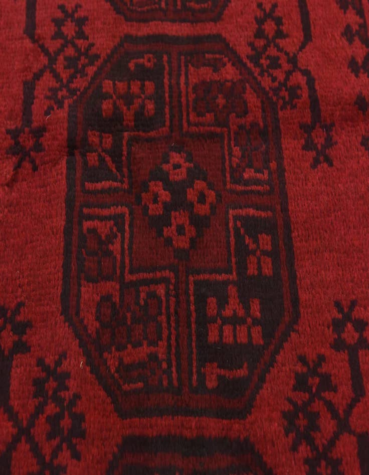 Detail image of 3' 4 x 5' 3 Hand Knotted Afghan Akhche Wool Rug