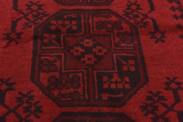 Detail image of 3' 4 x 5' 3 Hand Knotted Afghan Akhche Wool Rug